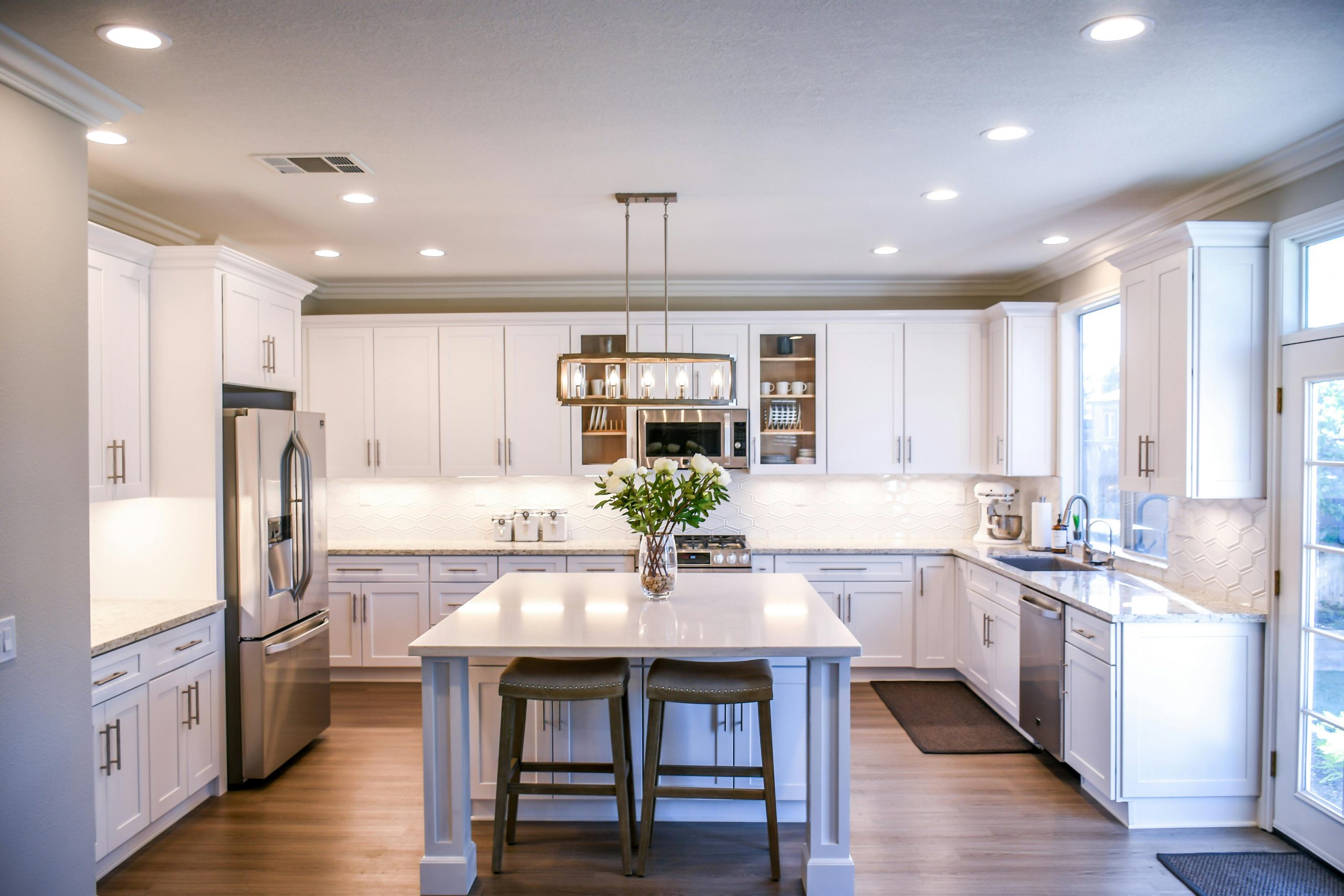 modern kitchen with minimalist cabinets